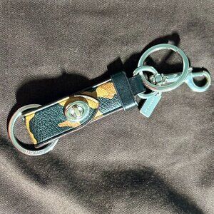 Authentic COACH Trigger Snap Bag Charm Leopard Print